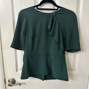 BCBGMaxAzria Blouse. Dark Green, size small
